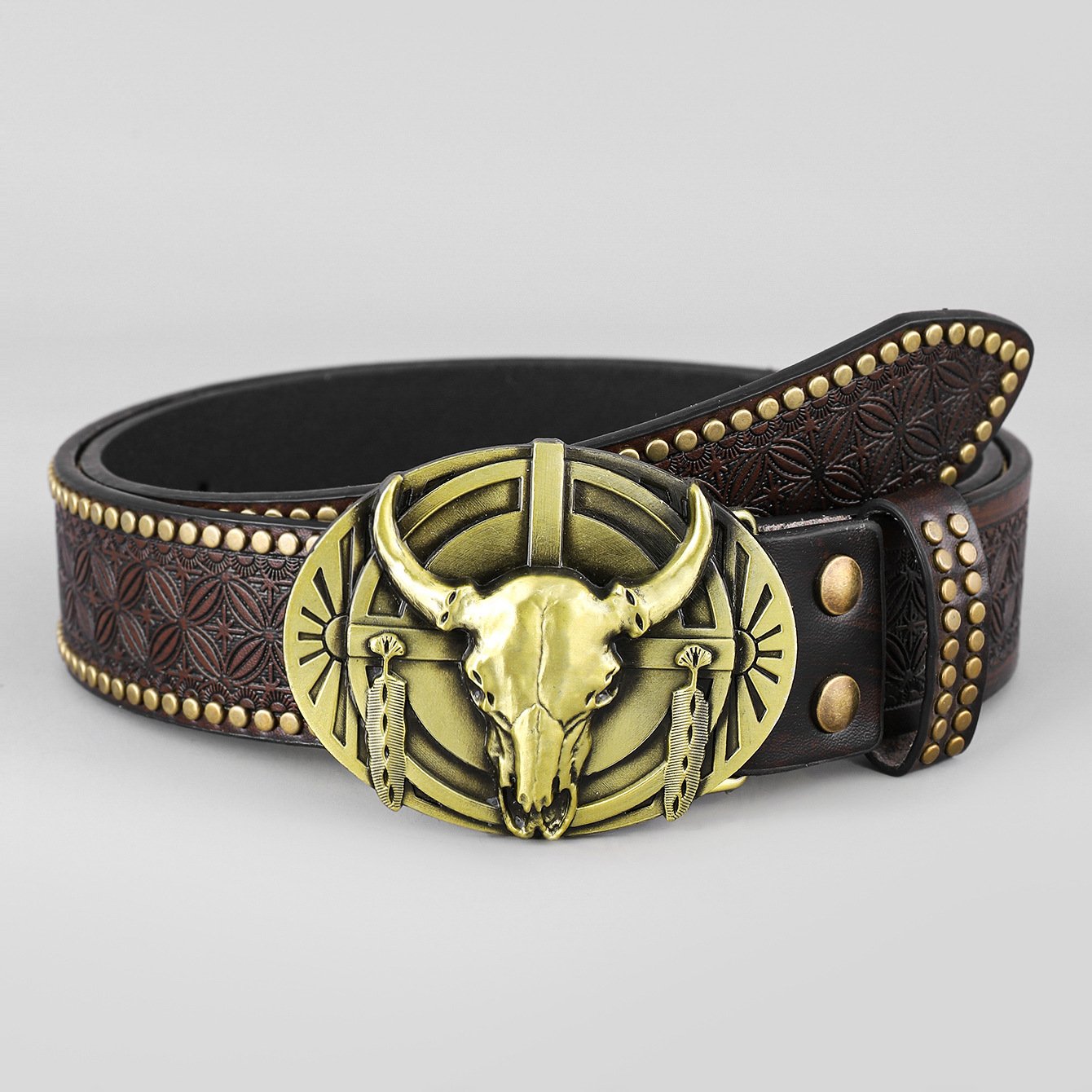 Men's Studded Leather Belt