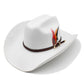 Handmade Feather Western Cowboy Hat