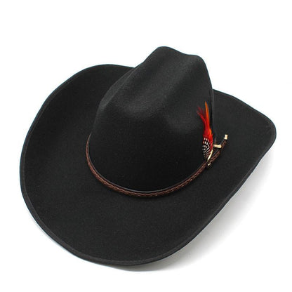 Handmade Feather Western Cowboy Hat