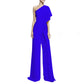 One-shoulder Shawl Sleeve Jumpsuit