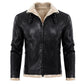 Leather Plush Wool Jacket