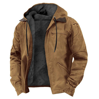 Men's Solid Cotton Hooded Sweatshirt