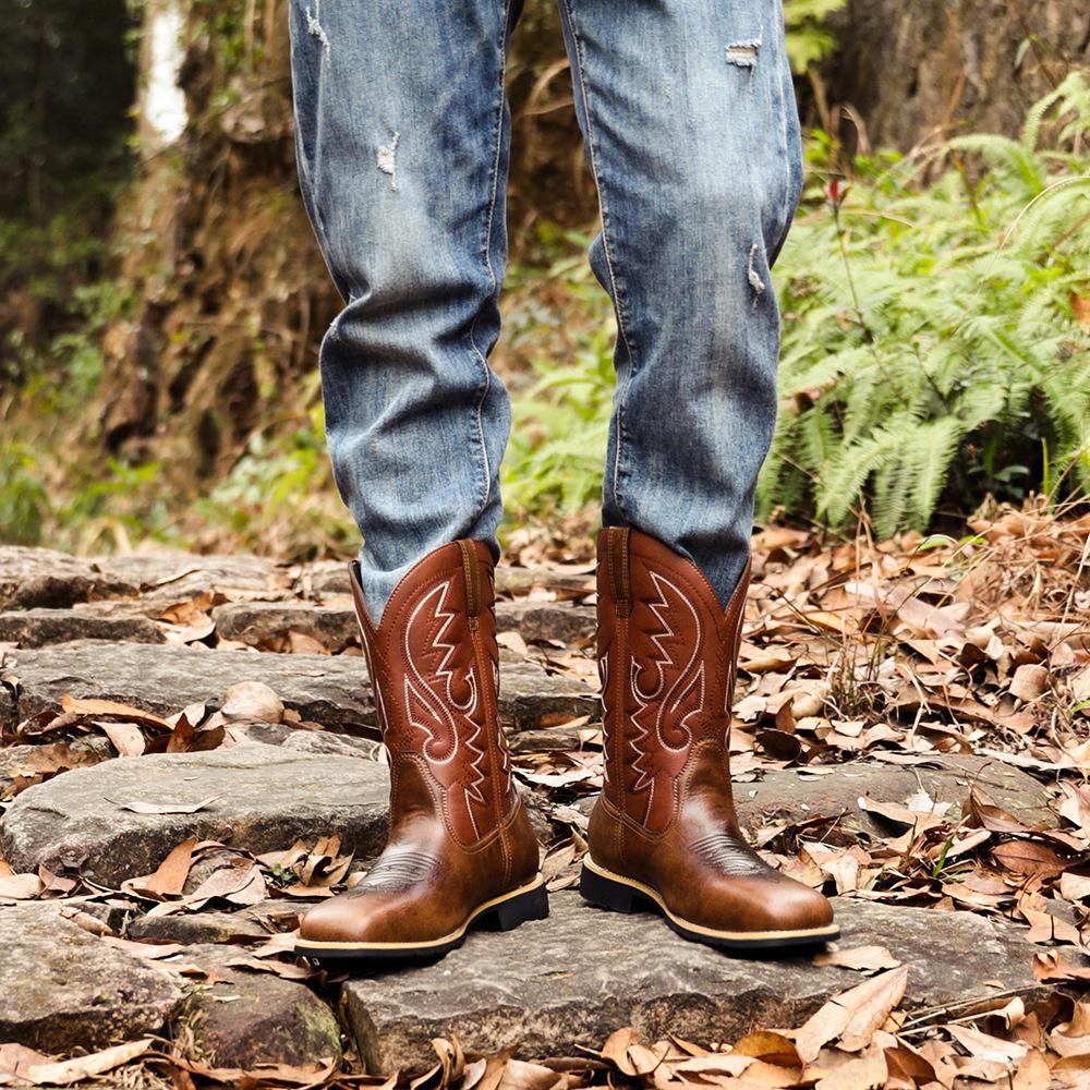 Men's Square Toe Western Cowboy Boots