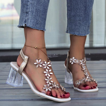 Women's Rhinestone Butterfly Sandals