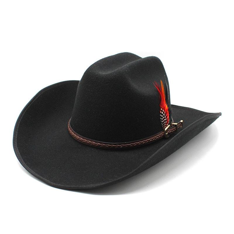 Handmade Feather Western Cowboy Hat