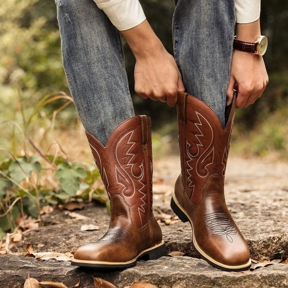 Men's Square Toe Western Cowboy Boots