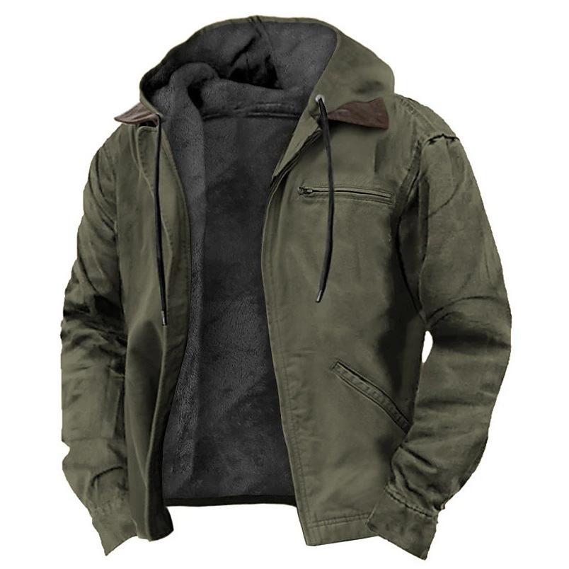 Men's Solid Cotton Hooded Sweatshirt