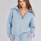 Casual Zippered Long Sleeved Two Piece Set