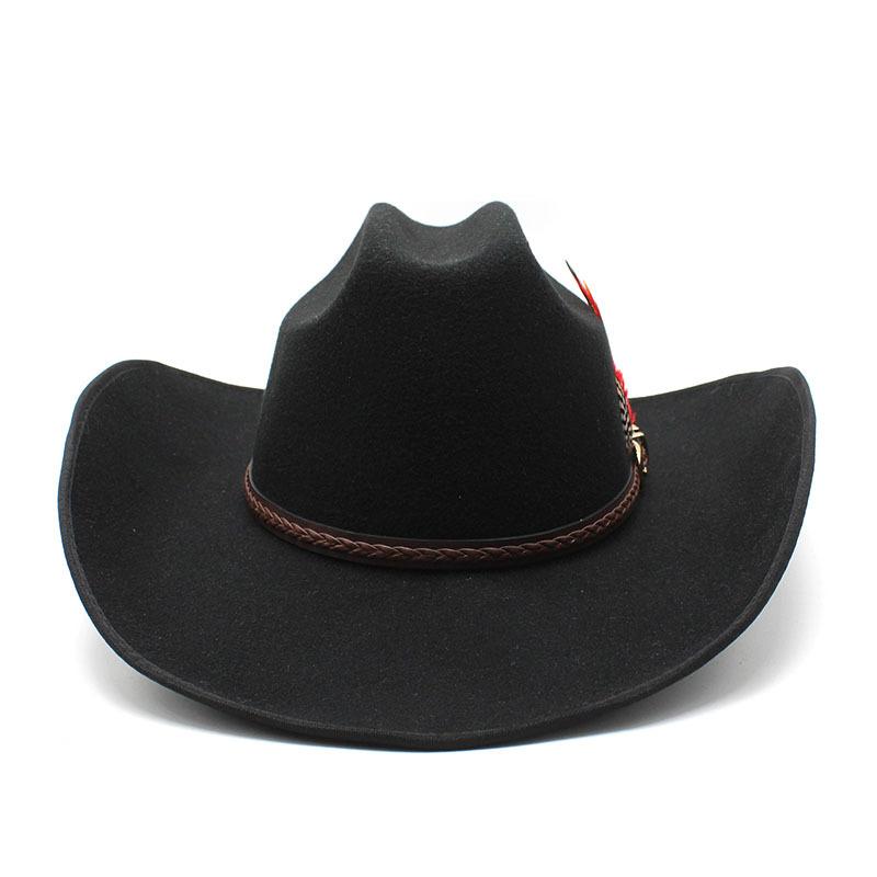 Handmade Feather Western Cowboy Hat