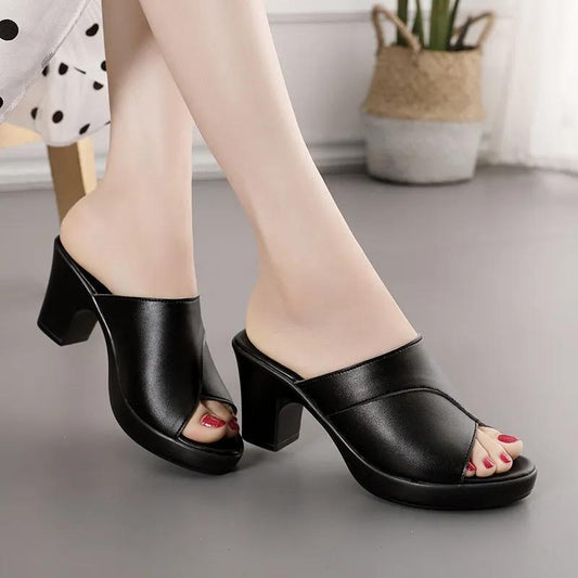 Women's Casual High Heel Slippers