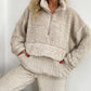 Comfy Plush Pocket Casual 2pc Suit