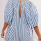 Striped Casual Loose Deep V Wide-leg Romper