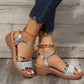 Women's Open Toe Slope Heel Sandal