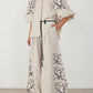 Fashion Linen Printed Wide Leg Sets