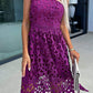 Lace Off-Shoulder Lace Dress