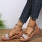 Women's Open Toe Slope Heel Sandal