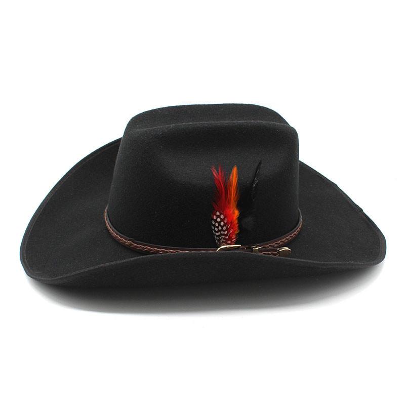 Handmade Feather Western Cowboy Hat