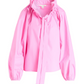 Ruffled Neck Adjustable Bow Balloon Sleeves Blouse