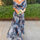 Elegant Floral Elastic Flowy Dress