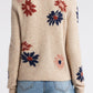 Crewneck Cotton Floral Cardigan