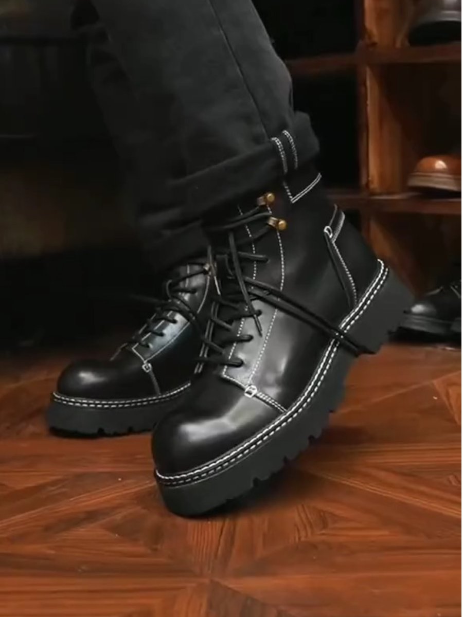 Black Vintage Men's Boots