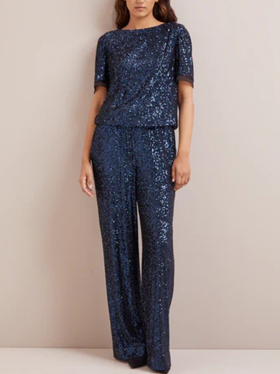 Elegant Sequin Party Jumpsuit