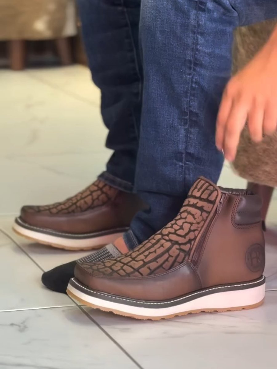 Men's Mid-Cut Zip-Up Boots