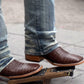 Men's Square Toe Embroidered Western Boots