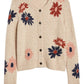 Crewneck Cotton Floral Cardigan