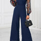 Flower Embroidered Elegant Jumpsuit