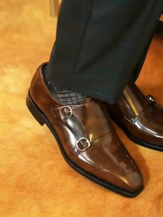 Gentleman Style Shiny Leather Shoes