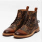 Men's Boots Embroidery Retro Formal Shoes