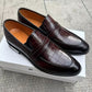 Simple Crackle Loafers