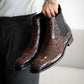 Exquisite Crocodile Chelsea Boots