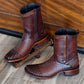 Men's Zipper Denim Boots