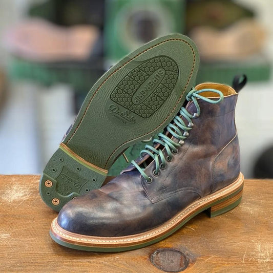 Blue Marbled Shell Cordovan Boots