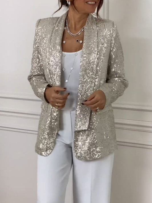 Break the Bank Sequin Blazer