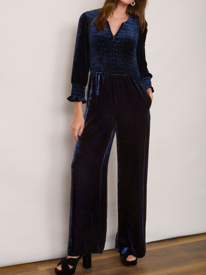 Midnight Silk Velvet Jumpsuit