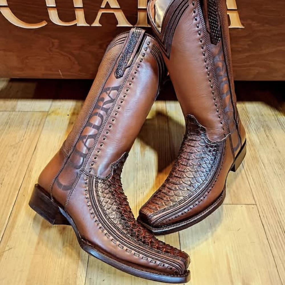 Men's Python Leather Cowboy Boots