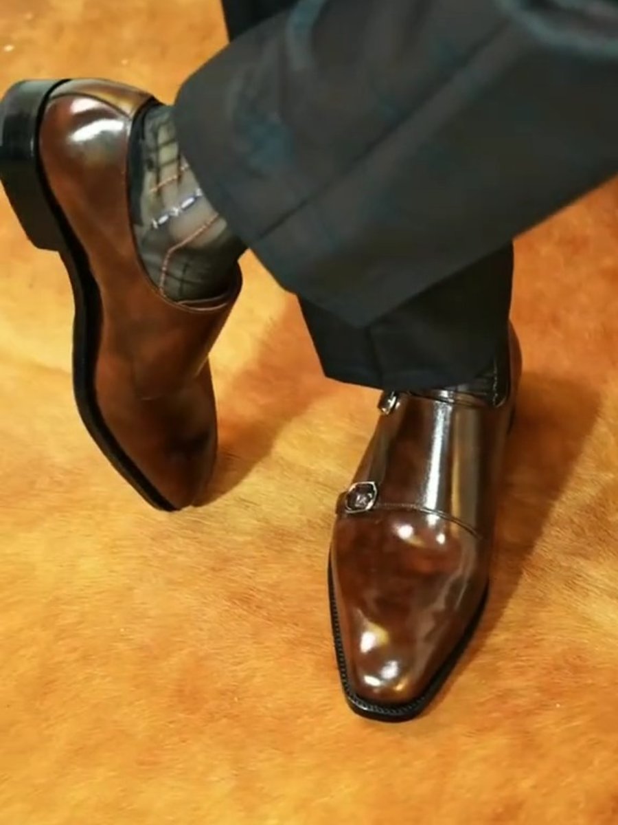 Gentleman Style Shiny Leather Shoes