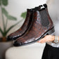 Exquisite Crocodile Chelsea Boots