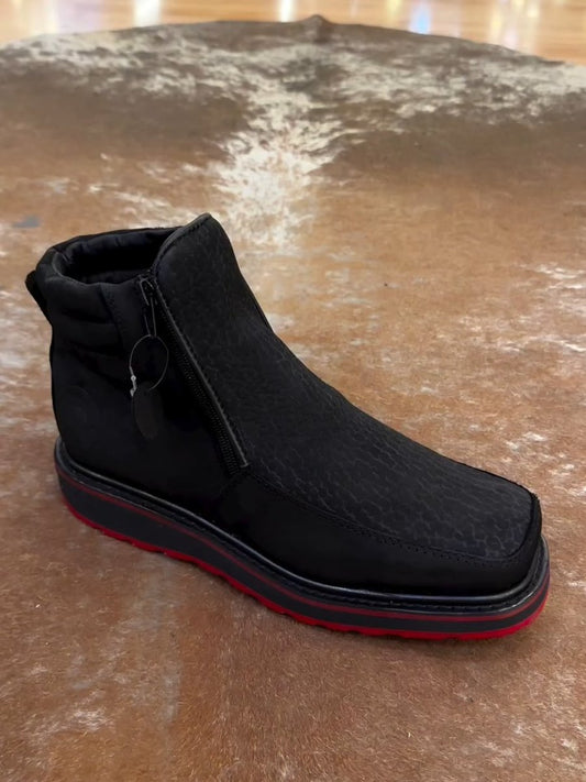 Men's Red Bottom Vintage Ankle Boots