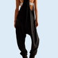 Waffle Knitted Suspenders Jumpsuit