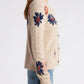 Crewneck Cotton Floral Cardigan