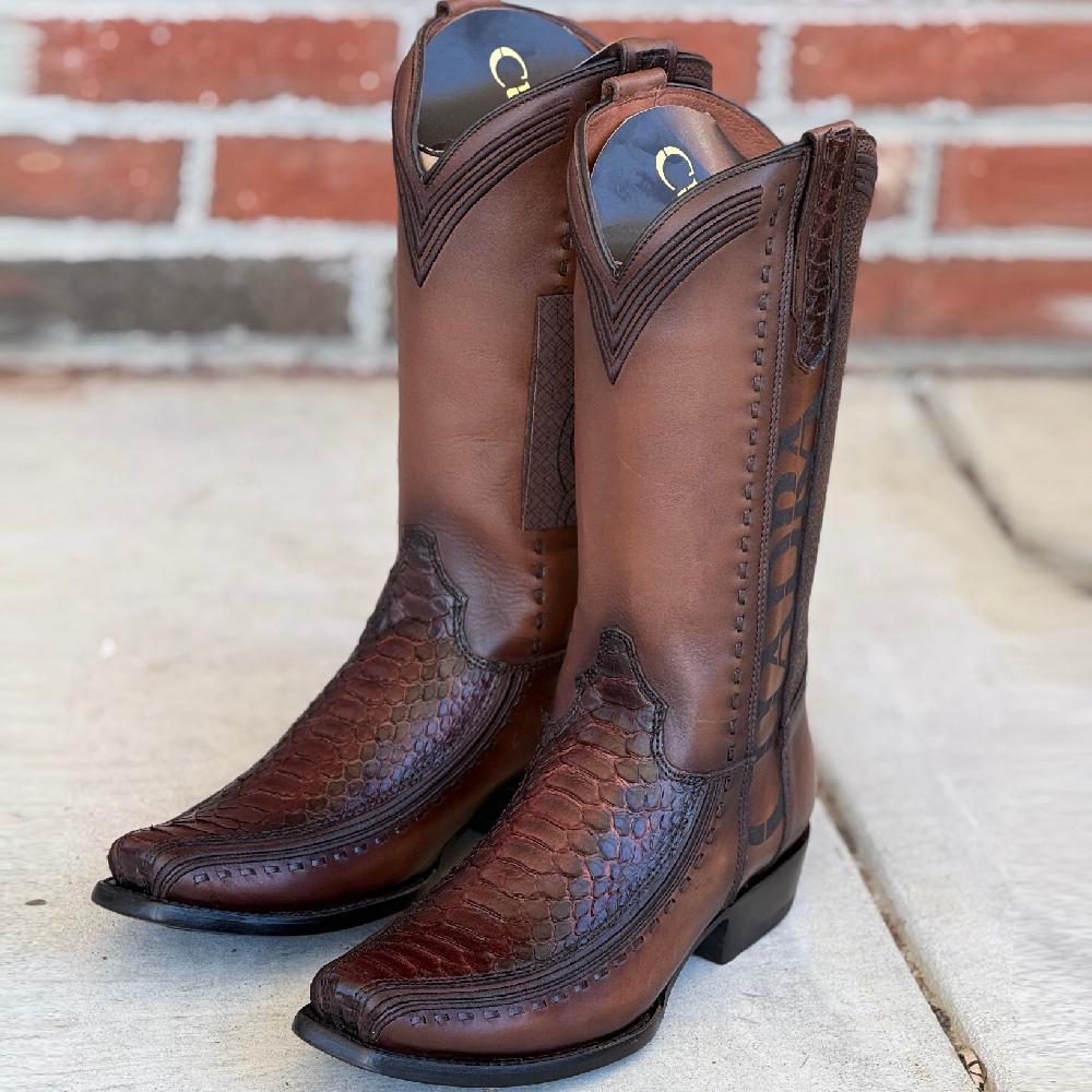 Men's Python Leather Cowboy Boots