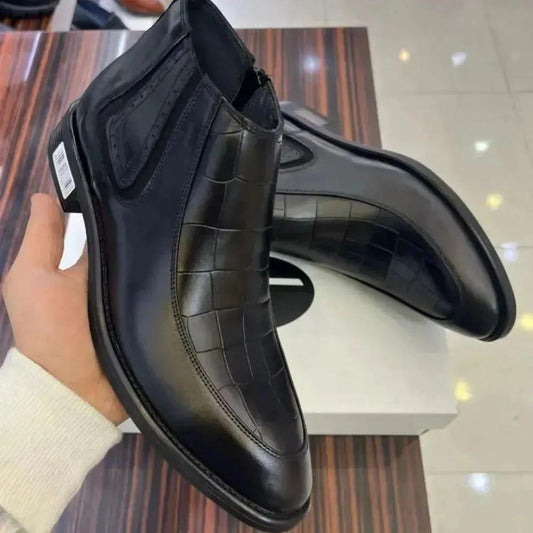 Men's Winter Full Leather Ankle Boots