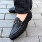 Crocodile Textured Loafers